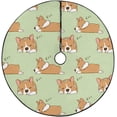 thumbnail image 1 of FMSHPON Cute Dog Xmas Christmas Tree Skirt Stand Mat for Holiday Party Decoration Indoor Outdoor 36 inches, 1 of 3