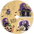 thumbnail image 1 of FMSHPON Cute Halloween Owl Xmas Christmas Tree Skirt Stand Mat for Holiday Party Decoration Indoor Outdoor 48 inches, 1 of 6