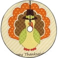 thumbnail image 1 of FMSHPON Cute Thanksgiving Turkey Pattern Xmas Christmas Tree Skirt Stand Mat for Holiday Party Decoration Indoor Outdoor 36 inches, 1 of 3