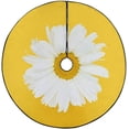 thumbnail image 1 of FMSHPON Daisy Flower Yellow Xmas Christmas Tree Skirt Stand Mat for Holiday Party Decoration Indoor Outdoor 48 inches, 1 of 3