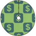 thumbnail image 1 of FMSHPON Dollar Symbol Xmas Christmas Tree Skirt Stand Mat for Holiday Party Decoration Indoor Outdoor 48 inches, 1 of 3