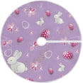 thumbnail image 1 of FMSHPON EggsFlowers Xmas Christmas Tree Skirt Stand Mat for Holiday Party Decoration Indoor Outdoor 48 inches, 1 of 6