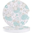 thumbnail image 1 of FMSHPON Elements Starfish Turtles and Corals Set of 6 Car Coaster for Drinks, Absorbent Ceramic Stone Coasters Cup Mat with Cork Base for Home Kitchen Room Coffee Table Bar Decor, 1 of 4