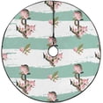thumbnail image 1 of FMSHPON Floral Magnolia Retro Vintage Background Xmas Christmas Tree Skirt Stand Mat for Holiday Party Decoration Indoor Outdoor 36 inches, 1 of 3
