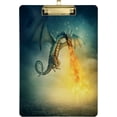 thumbnail image 1 of FMSHPON Flying Fantasy Dragon Clipboard Hardboard Wood Nursing Clip Board and Pull for Standard A4 Letter 13x9 inches, 1 of 8