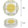 thumbnail image 1 of FMSHPON Fresh Fruits Summer Lemon Retro Wood Grain Set of 4 Round Coaster for Drinks, Absorbent Ceramic Stone Coasters Cup Mat with Cork Base for Home Kitchen Room Coffee Table Bar Decor, 1 of 6