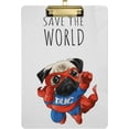 thumbnail image 1 of FMSHPON Funny Dog Pug White Clipboard Hardboard Wood Nursing Clip Board and Pull for Standard A4 Letter 13x9 inches, 1 of 8