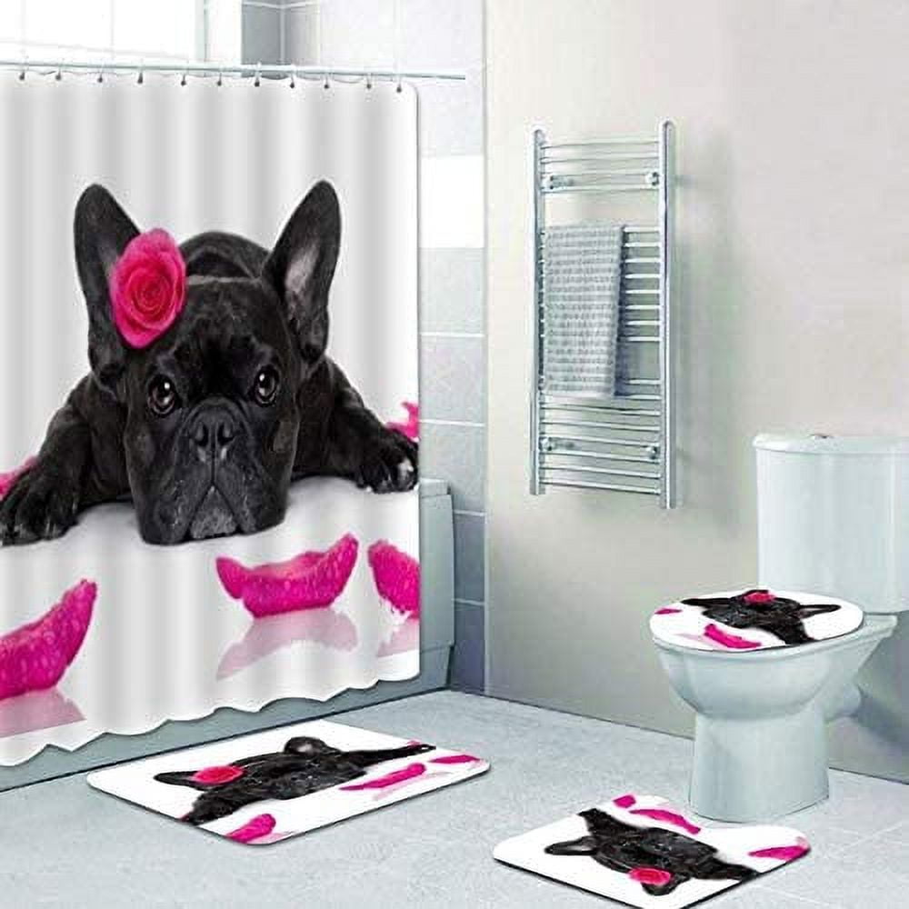 FMSHPON Funny French Bulldog Frenchie Dog Pet Gift 4 Piece