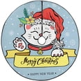 thumbnail image 1 of FMSHPON Funny Merry Christmas Cat Xmas Christmas Tree Skirt Stand Mat for Holiday Party Decoration Indoor Outdoor 36 inches, 1 of 3