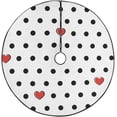 thumbnail image 1 of FMSHPON Geometric Polka Dots Heart Xmas Christmas Tree Skirt Stand Mat for Holiday Party Decoration Indoor Outdoor 36 inches, 1 of 3