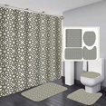 thumbnail image 1 of FMSHPON Geometric s 4 Piece Bathroom Set Shower Curtain Bath Rug Contour Mat and Toilet Lid Cover, 1 of 8