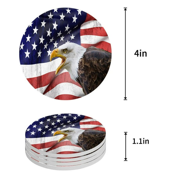 FMSHPON Gingerbread Man Traditional Christmas Cookie Pattern Tile Set of 6 Round Coaster for Drinks, Absorbent Ceramic Stone Coasters Cup Mat with Cork Base for Coffee Table Bar Decor