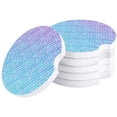 thumbnail image 1 of FMSHPON Gradient Mermaid Scales Pattern Set of 4 Car Coaster for Drinks, Absorbent Ceramic Stone Coasters Cup Mat with Cork Base for Home Kitchen Room Coffee Table Bar Decor, 1 of 5