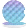 thumbnail image 1 of FMSHPON Gradient Mermaid Scales Pattern Set of 6 Car Coaster for Drinks, Absorbent Ceramic Stone Coasters Cup Mat with Cork Base for Home Kitchen Room Coffee Table Bar Decor, 1 of 5