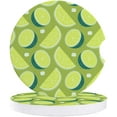 thumbnail image 1 of FMSHPON Green Fruit Lime Pattern Set of 6 Car Coaster for Drinks, Absorbent Ceramic Stone Coasters Cup Mat with Cork Base for Home Kitchen Room Coffee Table Bar Decor, 1 of 5