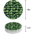 thumbnail image 1 of FMSHPON Green Leaves Set of 4 Round Coaster for Drinks, Absorbent Ceramic Stone Coasters Cup Mat with Cork Base for Home Kitchen Room Coffee Table Bar Decor, 1 of 6