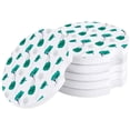 thumbnail image 1 of FMSHPON Green Poppies Pattern Set of 2 Car Coaster for Drinks, Absorbent Ceramic Stone Coasters Cup Mat with Cork Base for Home Kitchen Room Coffee Table Bar Decor, 1 of 5