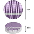thumbnail image 1 of FMSHPON Grey Chevron Pattern Set of 6 Round Coaster for Drinks, Absorbent Ceramic Stone Coasters Cup Mat with Cork Base for Home Kitchen Room Coffee Table Bar Decor, 1 of 6