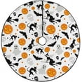 thumbnail image 1 of FMSHPON Halloween BatsCats Xmas Christmas Tree Skirt Stand Mat for Holiday Party Decoration Indoor Outdoor 36 inches, 1 of 3