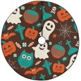 thumbnail image 1 of FMSHPON Halloween GhostsPumpkins Xmas Christmas Tree Skirt Stand Mat for Holiday Party Decoration Indoor Outdoor 48 inches, 1 of 3