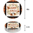 thumbnail image 1 of FMSHPON Halloween Pumpkin Set of 6 Round Coaster for Drinks, Absorbent Ceramic Stone Coasters Cup Mat with Cork Base for Home Kitchen Room Coffee Table Bar Decor, 1 of 6