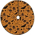 thumbnail image 1 of FMSHPON Halloween Skulls Bats Xmas Christmas Tree Skirt Stand Mat for Holiday Party Decoration Indoor Outdoor 48 inches, 1 of 3