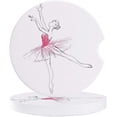thumbnail image 1 of FMSHPON Hand Drawn Sketch Ballet Girl Set of 6 Car Coaster for Drinks, Absorbent Ceramic Stone Coasters Cup Mat with Cork Base for Home Kitchen Room Coffee Table Bar Decor, 1 of 5