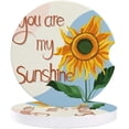 thumbnail image 1 of FMSHPON Hand Drawn Sunflowers with Leaves Set of 6 Car Coaster for Drinks, Absorbent Ceramic Stone Coasters Cup Mat with Cork Base for Home Kitchen Room Coffee Table Bar Decor, 1 of 5