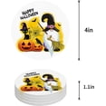 thumbnail image 1 of FMSHPON Happy Halloween Dwarf and Pumpkin and Black Cat Set of 4 Round Coaster for Drinks, Absorbent Ceramic Stone Coasters Cup Mat with Cork Base for Home Kitchen Room Coffee Table Bar Decor, 1 of 6