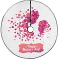 thumbnail image 1 of FMSHPON Happy Mother's Day Flower Xmas Christmas Tree Skirt Stand Mat for Holiday Party Decoration Indoor Outdoor 36 inches, 1 of 3