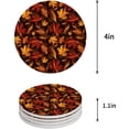 thumbnail image 1 of FMSHPON Harvest Maple Leaves in Autumn Set of 6 Round Coaster for Drinks, Absorbent Ceramic Stone Coasters Cup Mat with Cork Base for Home Kitchen Room Coffee Table Bar Decor, 1 of 6