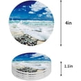 thumbnail image 1 of FMSHPON Hawaiian Beach Ocean Waves Set of 8 Round Coaster for Drinks, Absorbent Ceramic Stone Coasters Cup Mat with Cork Base for Home Kitchen Room Coffee Table Bar Decor, 1 of 5