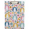 thumbnail image 1 of FMSHPON HedgehogMushroom Colorful Cute Clipboard Hardboard Wood Nursing Clip Board and Pull for Standard A4 Letter 13x9 inches, 1 of 2