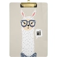thumbnail image 1 of FMSHPON Hi Llama Alpaca White Clipboard Hardboard Wood Nursing Clip Board and Pull for Standard A4 Letter 13x9 inches, 1 of 8