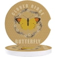 thumbnail image 1 of FMSHPON Honey Butterfly Retro Honeycomb Set of 6 Car Coaster for Drinks, Absorbent Ceramic Stone Coasters Cup Mat with Cork Base for Home Kitchen Room Coffee Table Bar Decor, 1 of 5