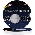 thumbnail image 1 of FMSHPON I Am Over The Moon Rocket Space Universe Set of 6 Car Coaster for Drinks, Absorbent Ceramic Stone Coasters Cup Mat with Cork Base for Home Kitchen Room Coffee Table Bar Decor, 1 of 5