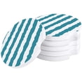 thumbnail image 1 of FMSHPON Irregular Lines Geometric Pattern Stripes Set of 2 Car Coaster for Drinks, Absorbent Ceramic Stone Coasters Cup Mat with Cork Base for Home Kitchen Room Coffee Table Bar Decor, 1 of 5