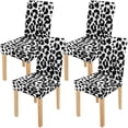thumbnail image 1 of FMSHPON Jaguar Skin Print Stretch Chair Cover Protector Seat Slipcover for Dining Room Hotel Wedding Party Set of 4, 1 of 6