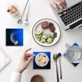 thumbnail image 1 of FMSHPON Jellyfish Set of 4 Coaster for Drinks, Absorbent Ceramic Stone Coasters Cup Mat with Cork Base for Home Kitchen Room Coffee Table Bar Decor, 1 of 4