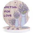 thumbnail image 1 of FMSHPON Lavender in A Vase Retro Wooden Plank Set of 6 Car Coaster for Drinks, Absorbent Ceramic Stone Coasters Cup Mat with Cork Base for Home Kitchen Room Coffee Table Bar Decor, 1 of 5