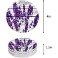 thumbnail image 1 of FMSHPON Lavender on Wooden Plank Set of 4 Round Coaster for Drinks, Absorbent Ceramic Stone Coasters Cup Mat with Cork Base for Home Kitchen Room Coffee Table Bar Decor, 1 of 6