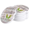 thumbnail image 1 of FMSHPON Life is Better in Flip Flops Vintage Plank Set of 2 Car Coaster for Drinks, Absorbent Ceramic Stone Coasters Cup Mat with Cork Base for Home Kitchen Room Coffee Table Bar Decor, 1 of 5
