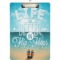 thumbnail image 1 of FMSHPON Life is Better in Flip Flop Clipboard Hardboard Wood Nursing Clip Board and Pull for Standard A4 Letter 13x9 inches, 1 of 5