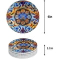 thumbnail image 1 of FMSHPON Mandala Set of 8 Round Coaster for Drinks, Absorbent Ceramic Stone Coasters Cup Mat with Cork Base for Home Kitchen Room Coffee Table Bar Decor, 1 of 6