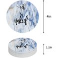 thumbnail image 1 of FMSHPON Marble Get Set of 4 Round Coaster for Drinks, Absorbent Ceramic Stone Coasters Cup Mat with Cork Base for Home Kitchen Room Coffee Table Bar Decor, 1 of 5