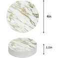 thumbnail image 1 of FMSHPON Marble Set of 6 Round Coaster for Drinks, Absorbent Ceramic Stone Coasters Cup Mat with Cork Base for Home Kitchen Room Coffee Table Bar Decor, 1 of 6