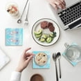thumbnail image 1 of FMSHPON Mermaid Scale Set of 6 Coaster for Drinks, Absorbent Ceramic Stone Coasters Cup Mat with Cork Base for Home Kitchen Room Coffee Table Bar Decor, 1 of 4
