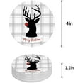 thumbnail image 1 of FMSHPON Merry Christmas Elk Set of 8 Round Coaster for Drinks, Absorbent Ceramic Stone Coasters Cup Mat with Cork Base for Home Kitchen Room Coffee Table Bar Decor, 1 of 5