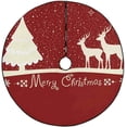 thumbnail image 1 of FMSHPON Merry Christmas Reindeer Tree Xmas Christmas Tree Skirt Stand Mat for Holiday Party Decoration Indoor Outdoor 36 inches, 1 of 3