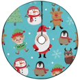 thumbnail image 1 of FMSHPON Merry Christmas Symbols Xmas Christmas Tree Skirt Stand Mat for Holiday Party Decoration Indoor Outdoor 36 inches, 1 of 3